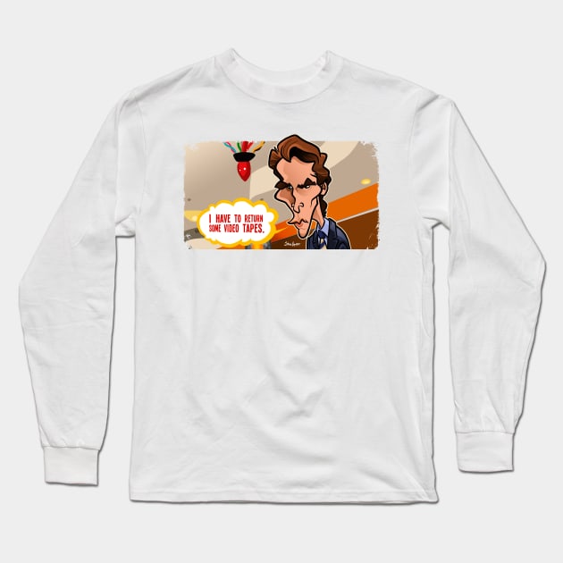 Video Tapes Long Sleeve T-Shirt by binarygod